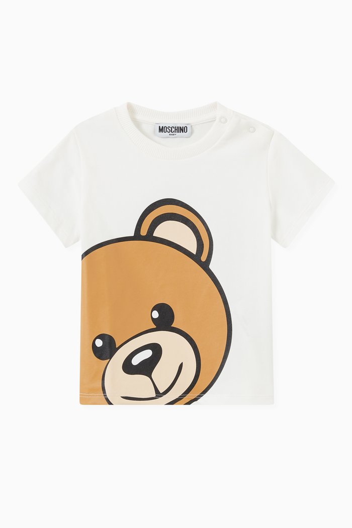 Teddy Bear T-shirt in Cotton, White