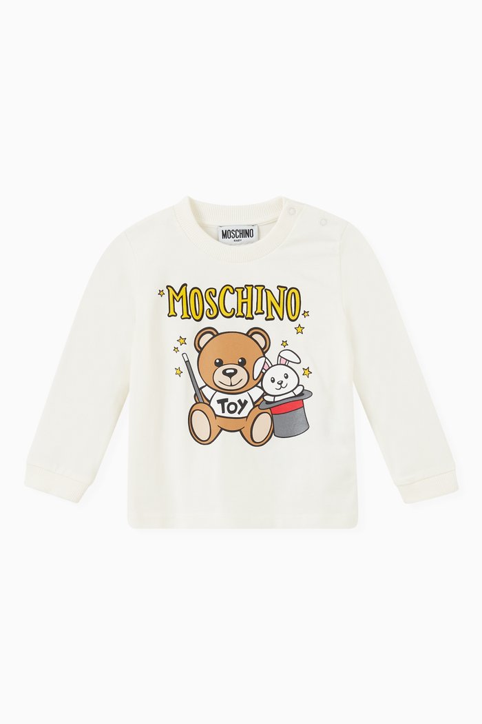 

Teddy Bear with Magic Hat & Wand T-shirt in Cotton, White
