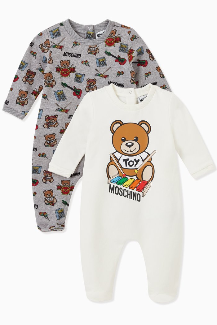 

Teddy Bear Romper Set of 2, in Cotton, Multicolour