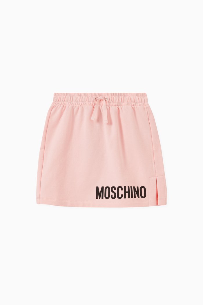 

Logo Mini Skirt in Cotton, Pink