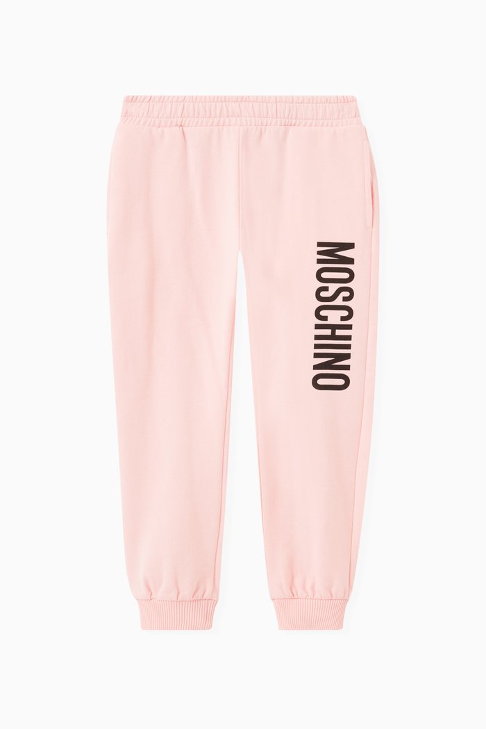 

Logo Print Sweatpants in Cotton, Pink