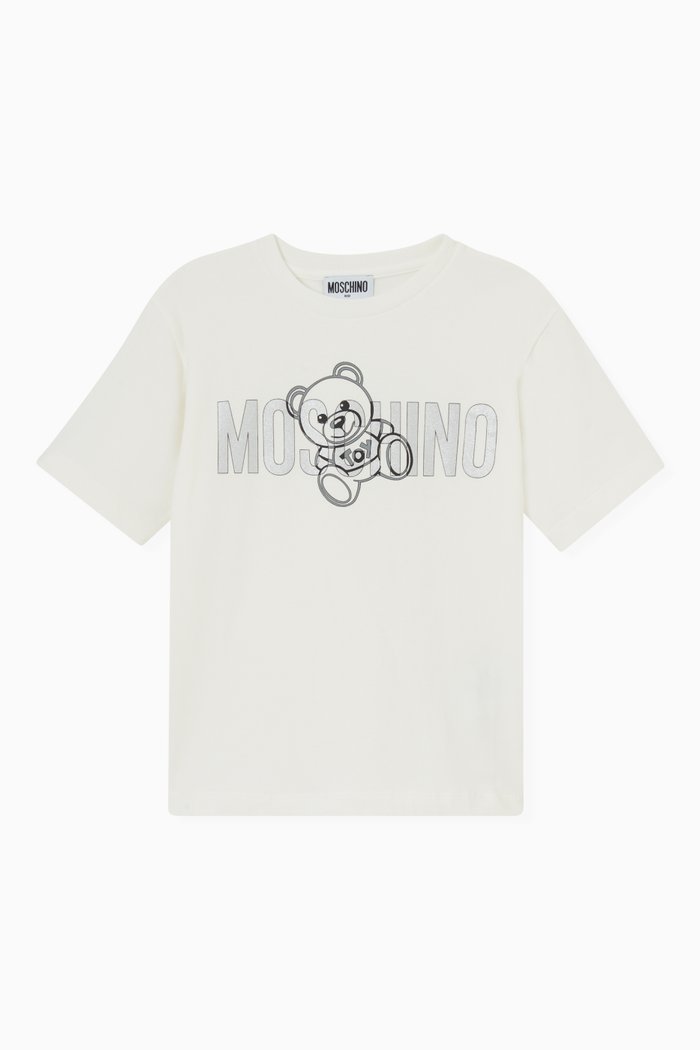 

Maxi Teddy Logo T-shirt in Cotton, White