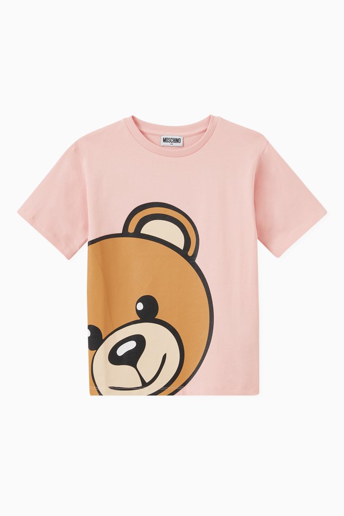 

Teddy Bear Maxi T-shirt in Cotton, Pink