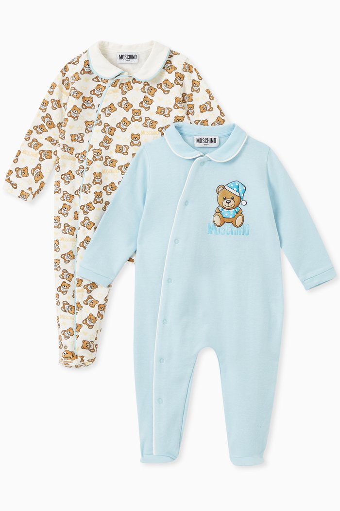 

Teddy Bear Romper Set of 2, in Cotton, Multicolour