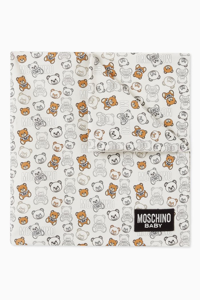 

Teddy Bear Blanket in Fleece, White