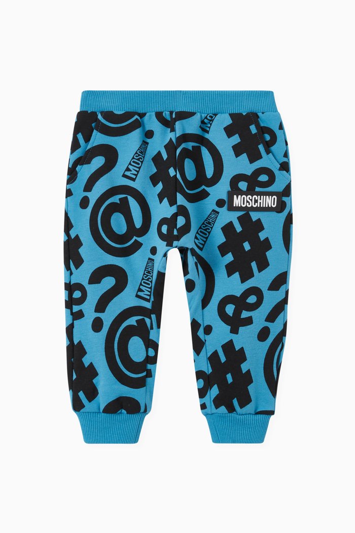 

Special Characters Print Sweatpants in Cotton, Blue