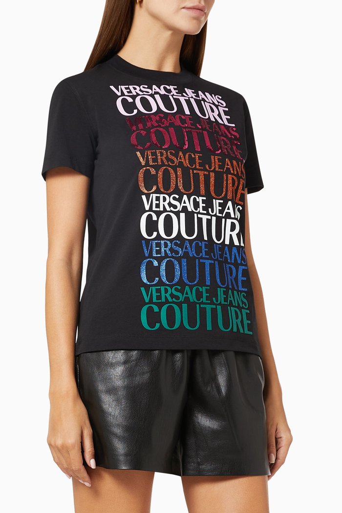 

Logo Print T-shirt in Cotton, Black