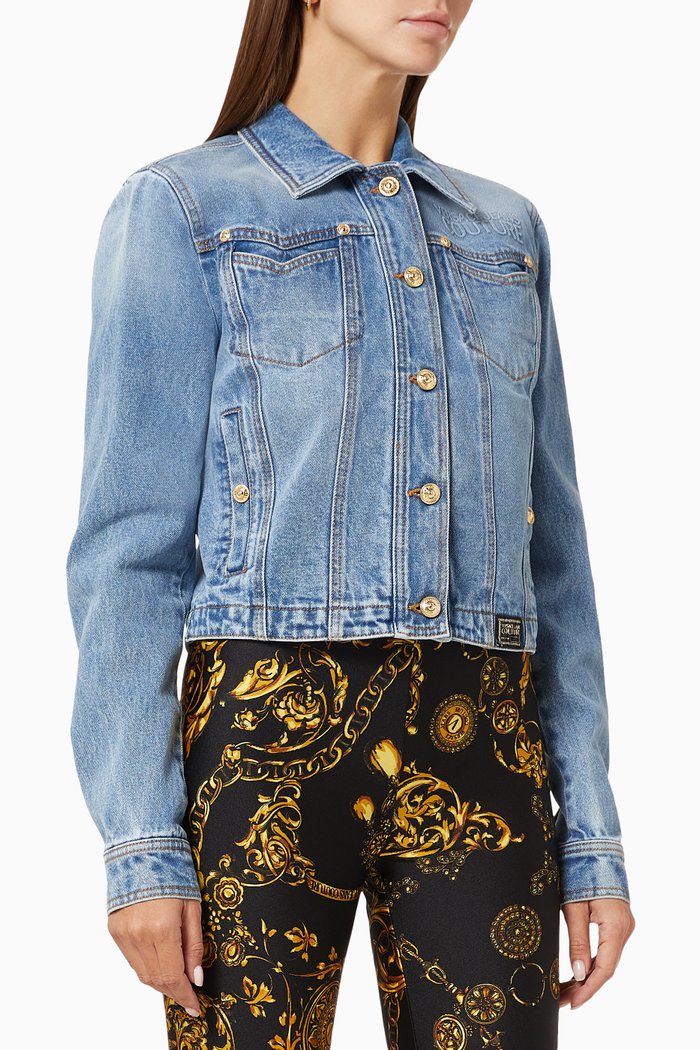 

Denim Jacket in Cotton, Blue
