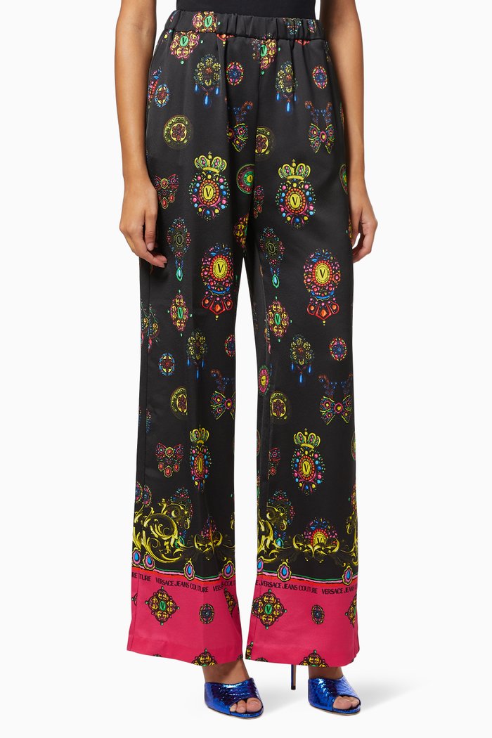 

All-Over Print Pants, Black