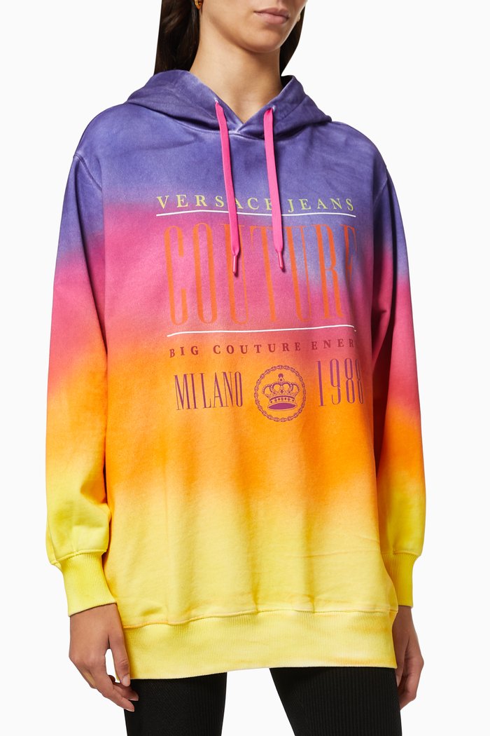 

Colourful Logo Hoodie in Cotton, Multicolour
