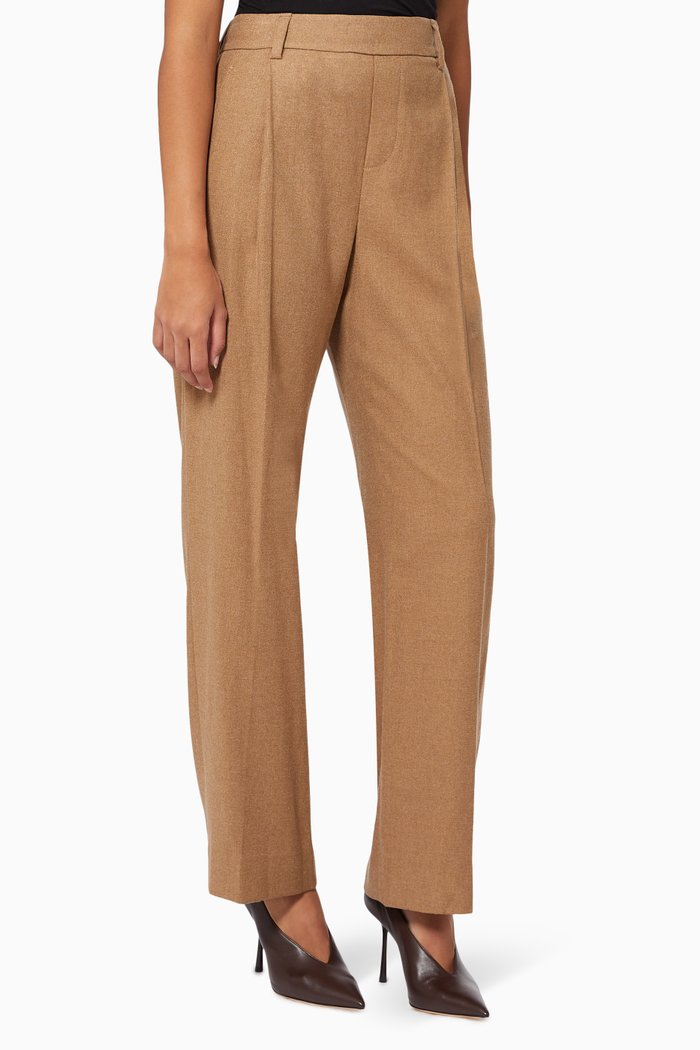 

High Waisted Pants in Flannel, Neutral