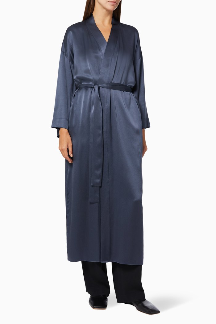 

Belted Robe in Satin, Grey
