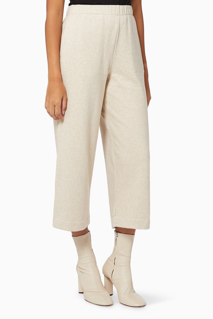 

Cropped Pants in Cotton Jersey, Neutral