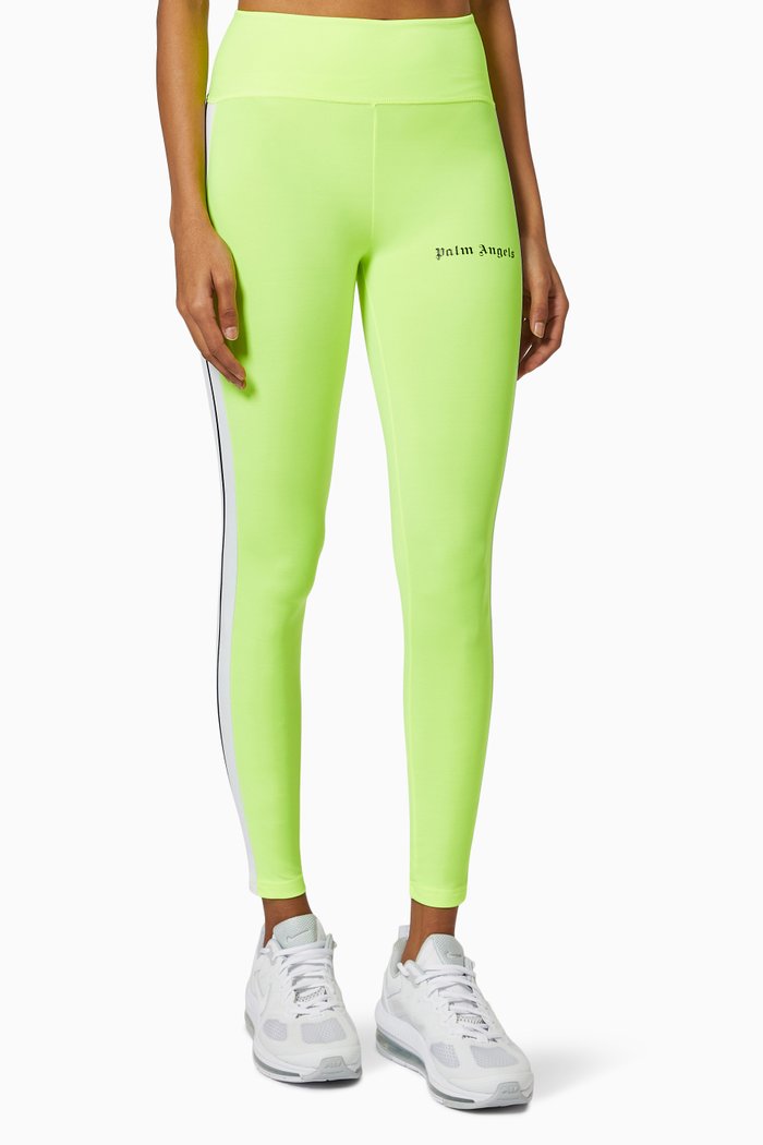 

Track Leggings in Stretch Nylon, Yellow