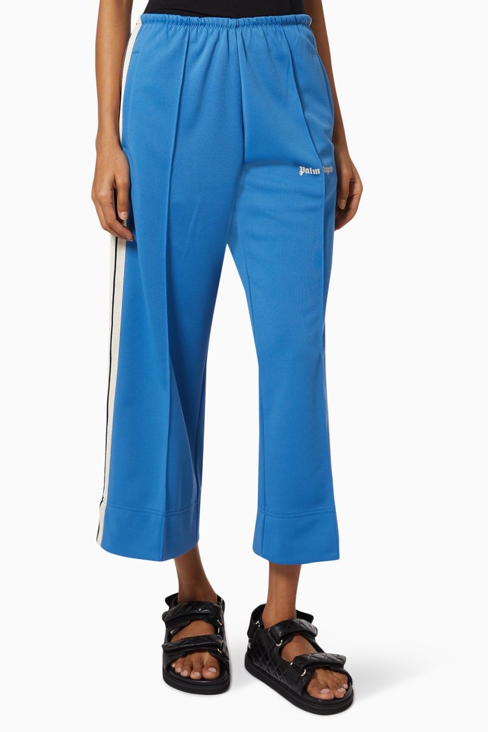 

Track Cropped Pants in Technical Fabric, Blue
