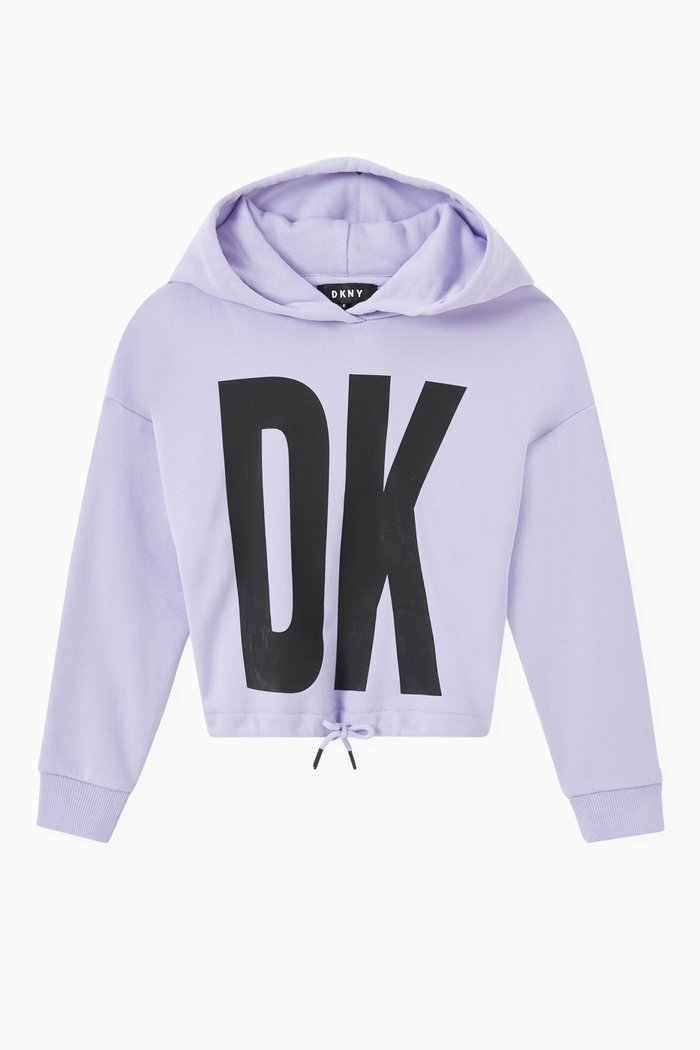 

DKNY Hooded Sweatshirt in Jersey, Purple
