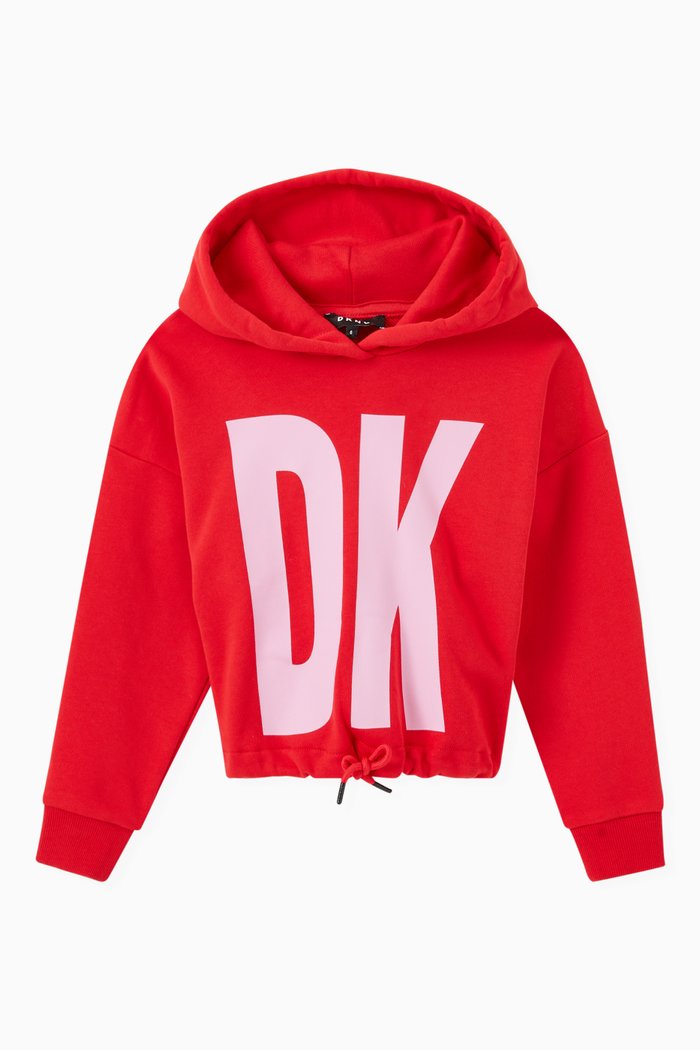 

DKNY Hooded Sweatshirt in Jersey, Red
