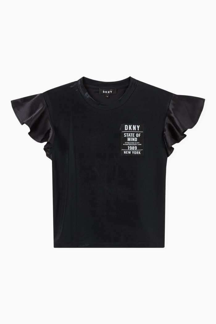 

DKNY Logo Patch T-shirt in Velvet, Black