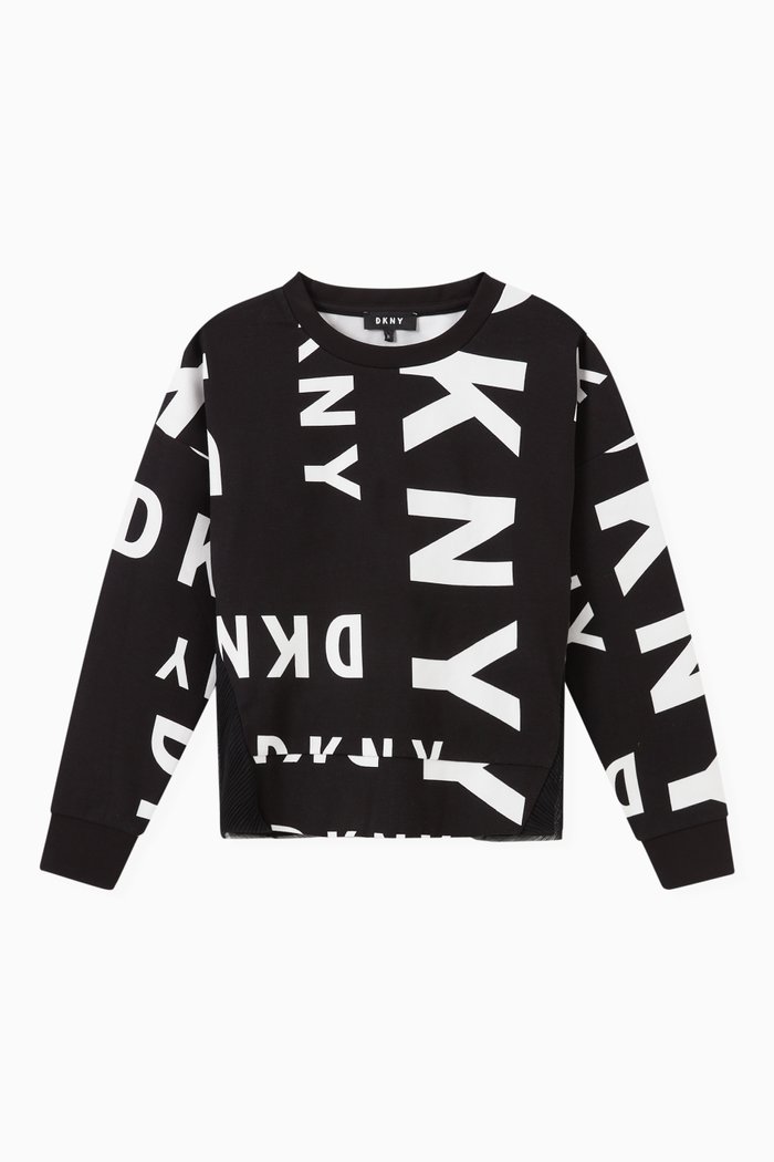 

DKNY Logo Sweatshirt in Jersey, Black