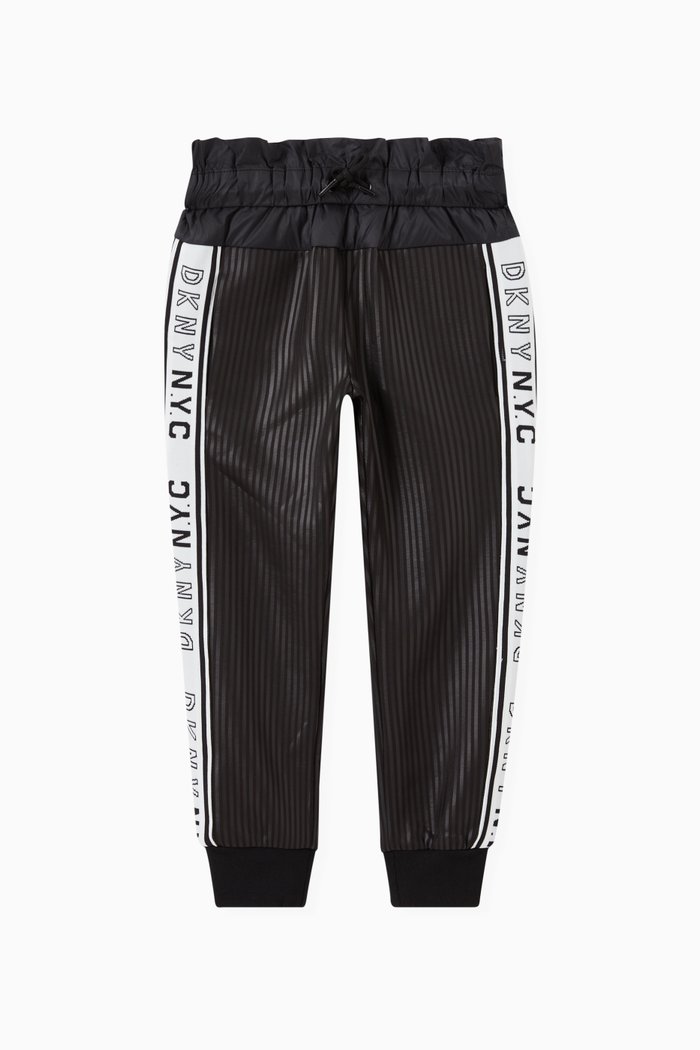 

DKNY Logo Tape Sweatpants in Neoprene, Black
