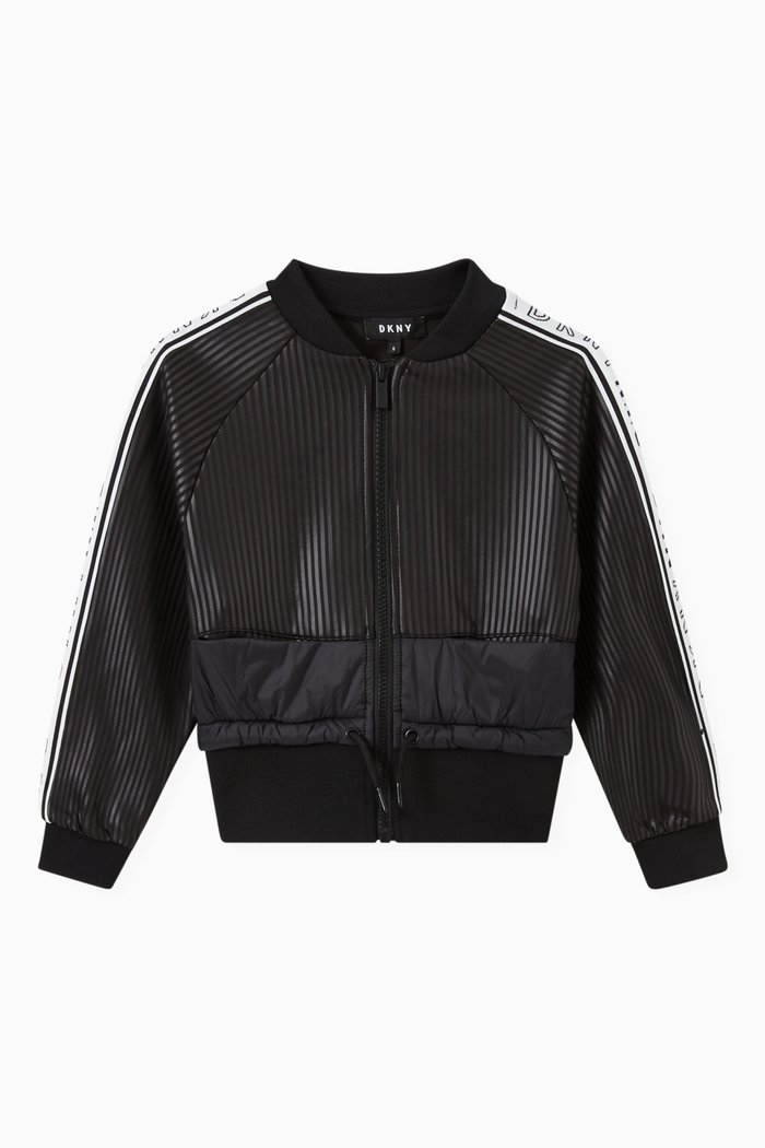 

DKNY Logo Tape Sweatshirt in Neoprene, Black