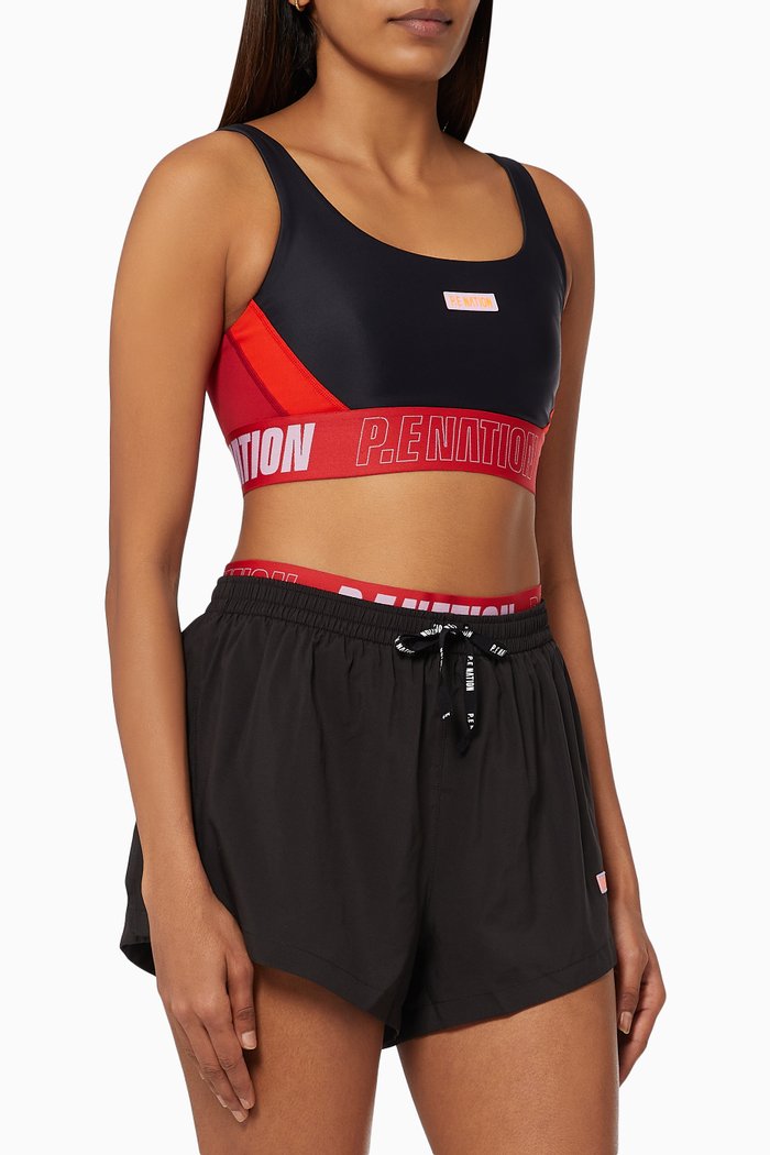 

Courtside Sports Bra Recycled Nylon, Black