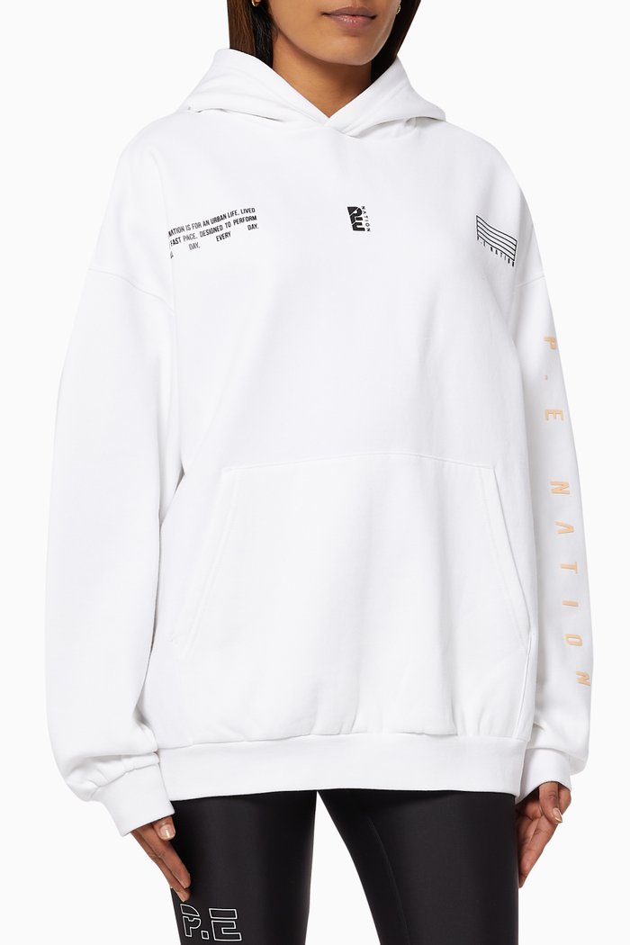 

Courtside Hoodie in Organic Cotton, White