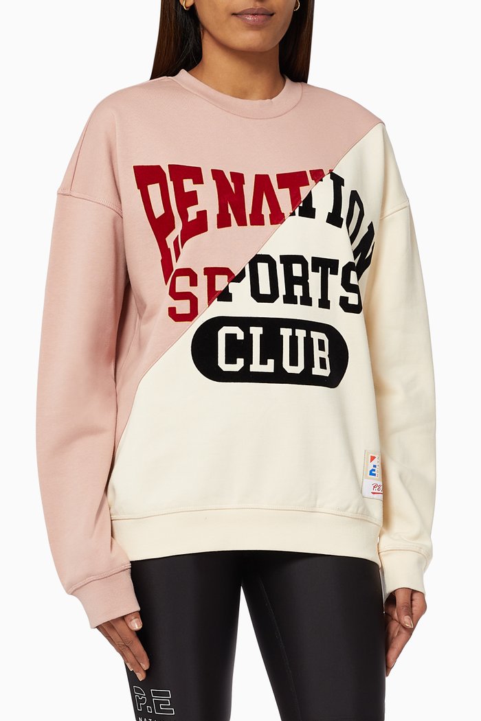 

Inning Sweatshirt in Organic Cotton, Pink