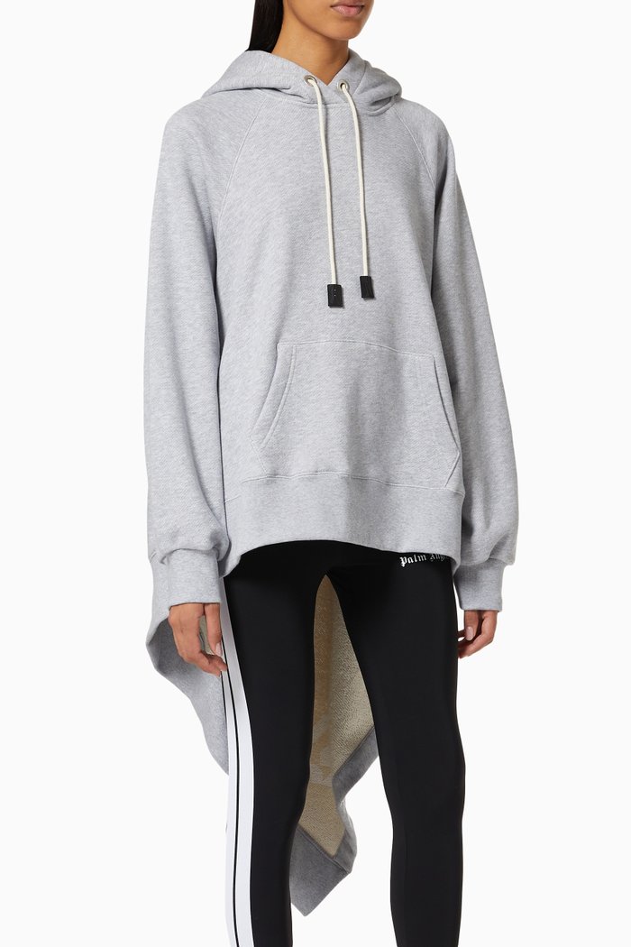 

Oversized Drape Hoodie in Cotton Terry, Grey