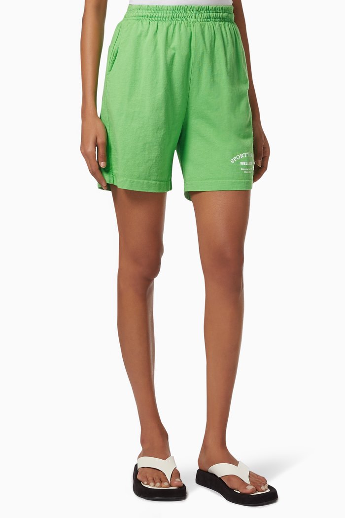 

Wellness Studio Shorts in Cotton, Green