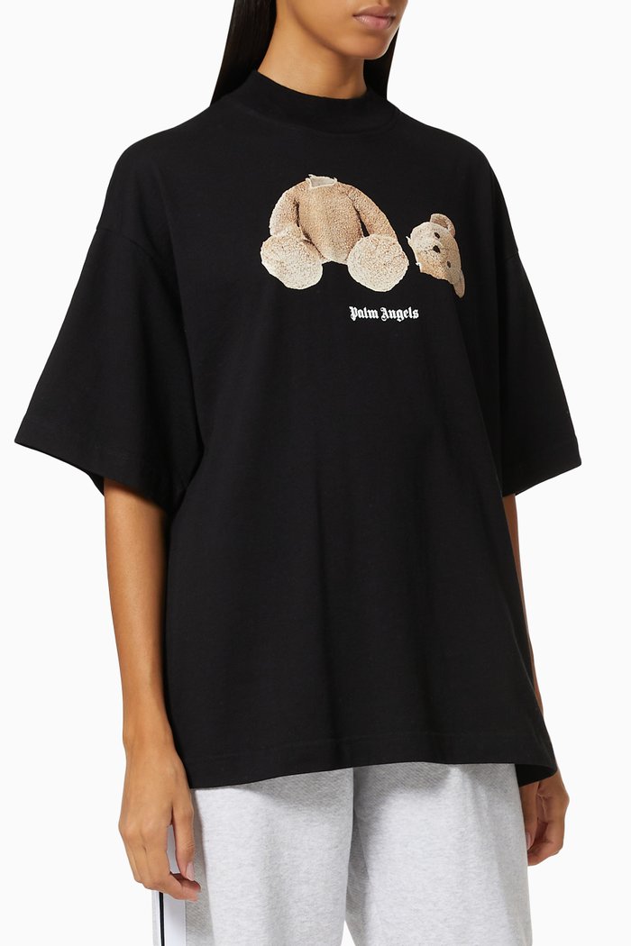 

Bear Loose T-shirt in Cotton Jersey, Black