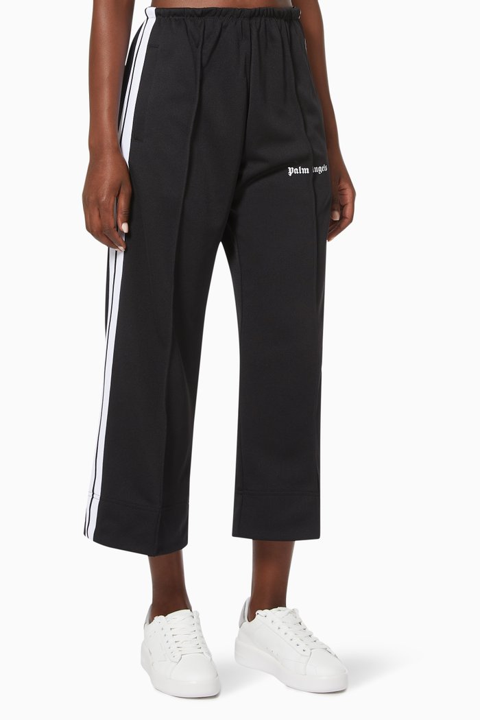 

Track Cropped Pants in Technical Fabric, Black
