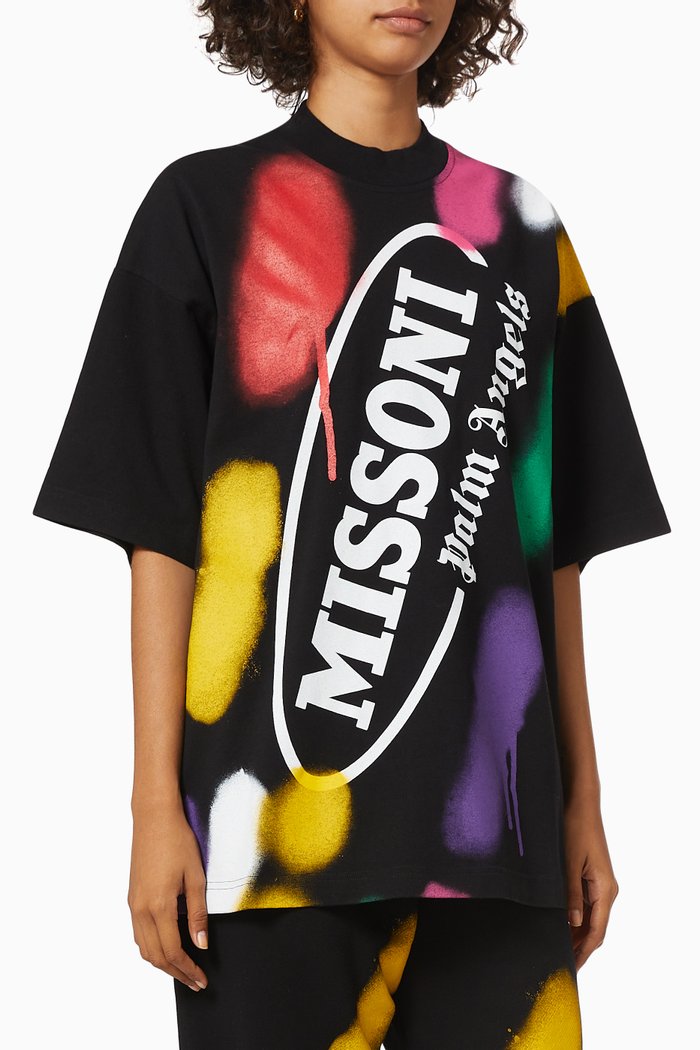 

x Missoni Sport Oversized T-shirt in Cotton Jersey, Black