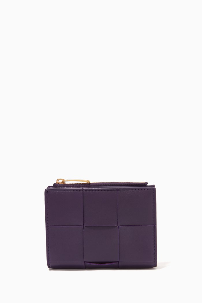 

Mini Wallet in Intrecciato Nappa, Purple
