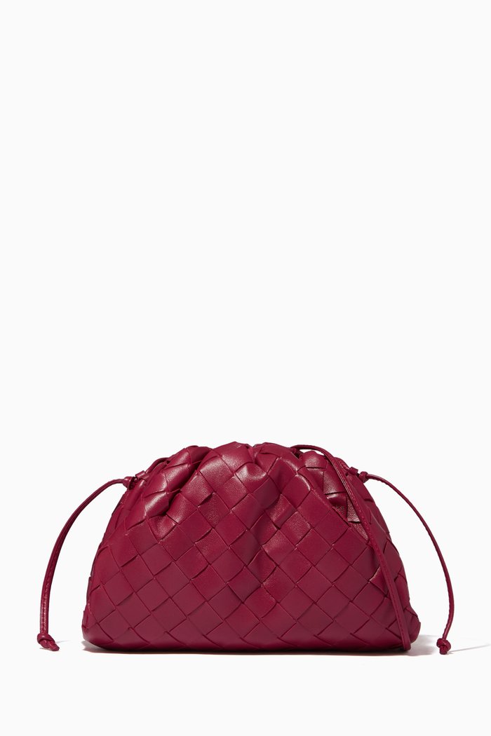 

Mini Pouch in Intrecciato Nappa, Red