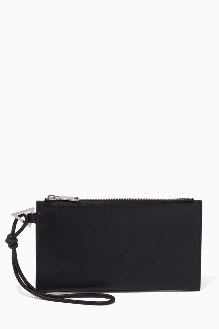 

Bill Pouch in Intrecciato Debossed Calfskin, Black