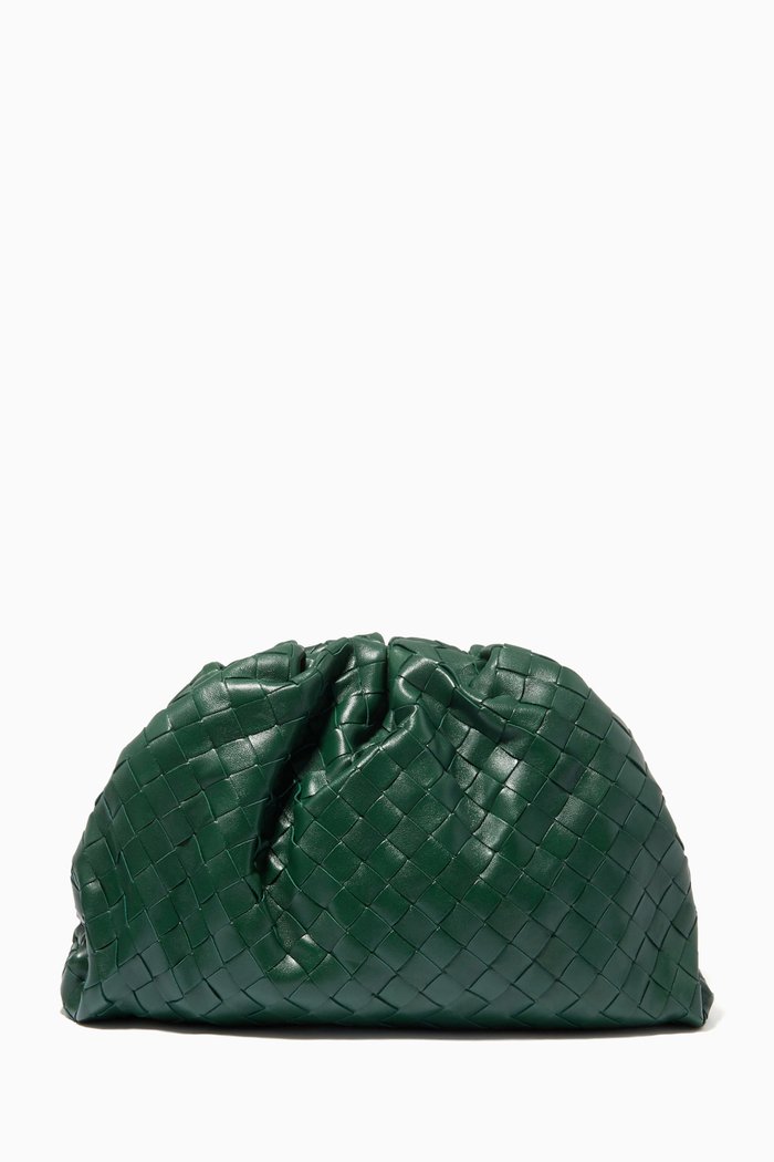 

The Pouch in Intrecciato Nappa, Green