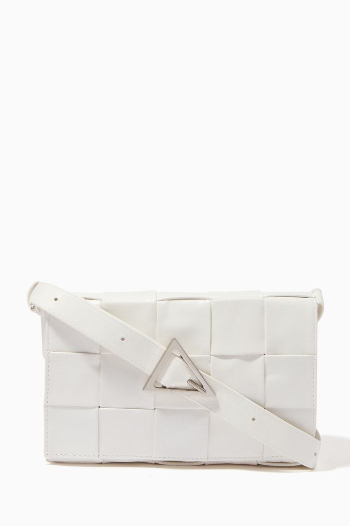 

Cassette Bag in Intrecciato Paper Calf, White