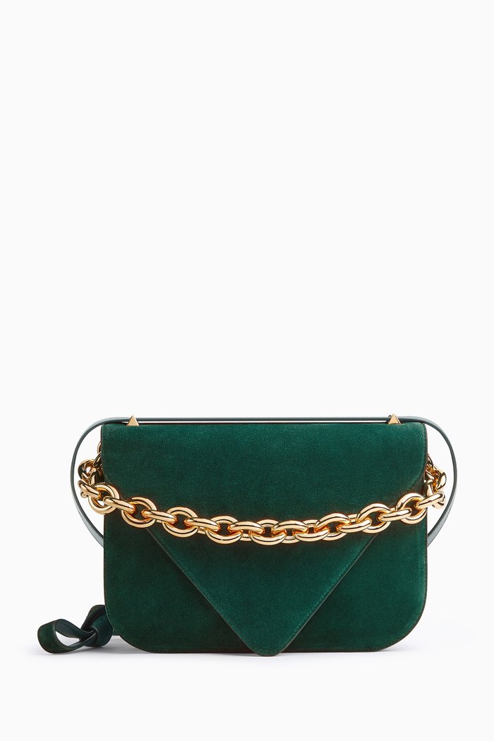 

Medium Mount Bag in Suede, Green