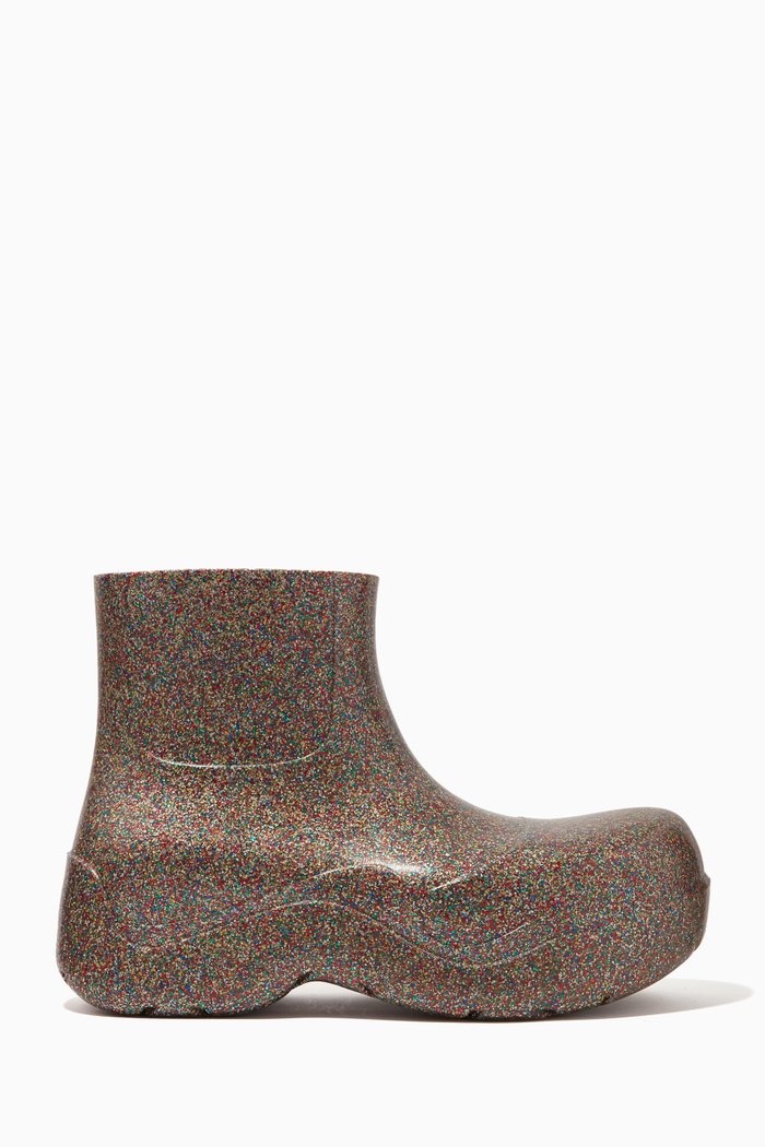 

Puddle Ankle Boots in Rubber, Purple