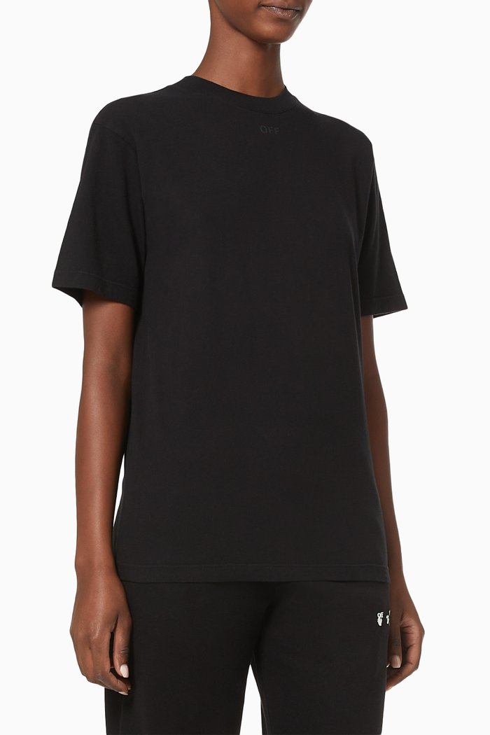 

Rubber Arrows T-shirt in Cotton Jersey, Black