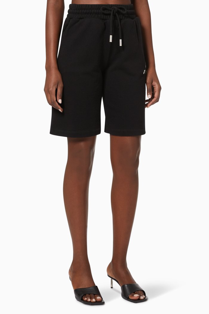 

Logo Shorts in Cotton Jersey, Black