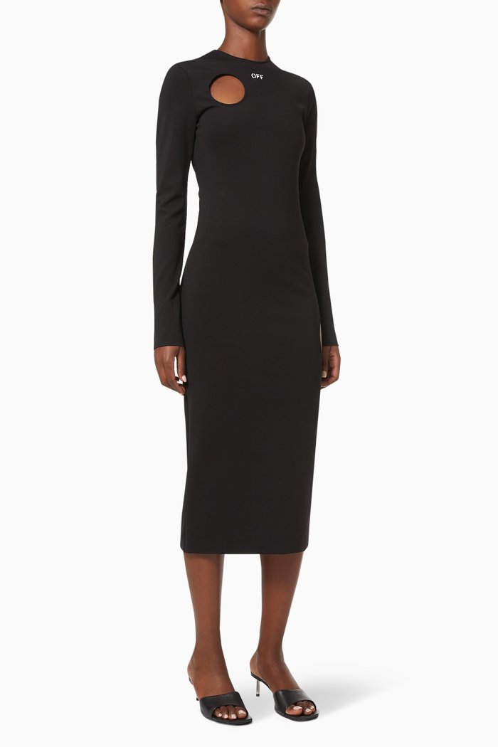 

Meteor Dress in Stretch Nylon Blend, Black
