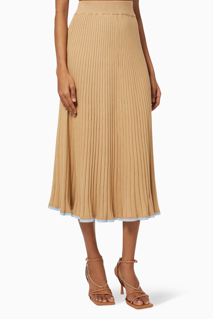 

Felicia Skirt in Cotton Knit, Brown