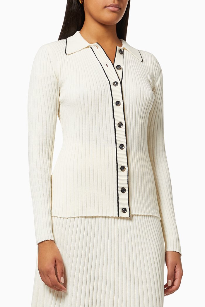 

Ashlen Top in Ribbed Knit, Neutral