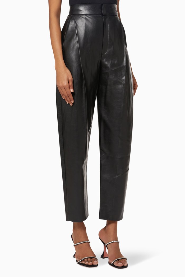 

Baggy Pants in Vegan Leather, Black