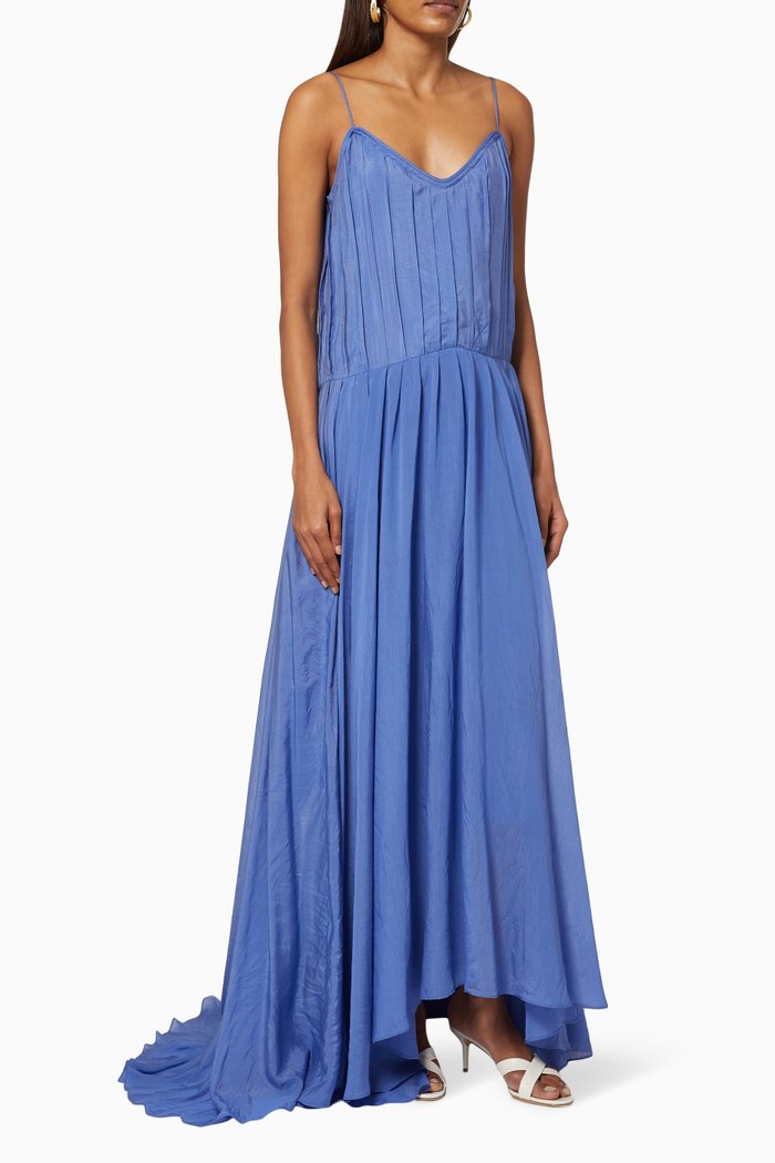 

Petra Maxi Dress in Cotton, Blue