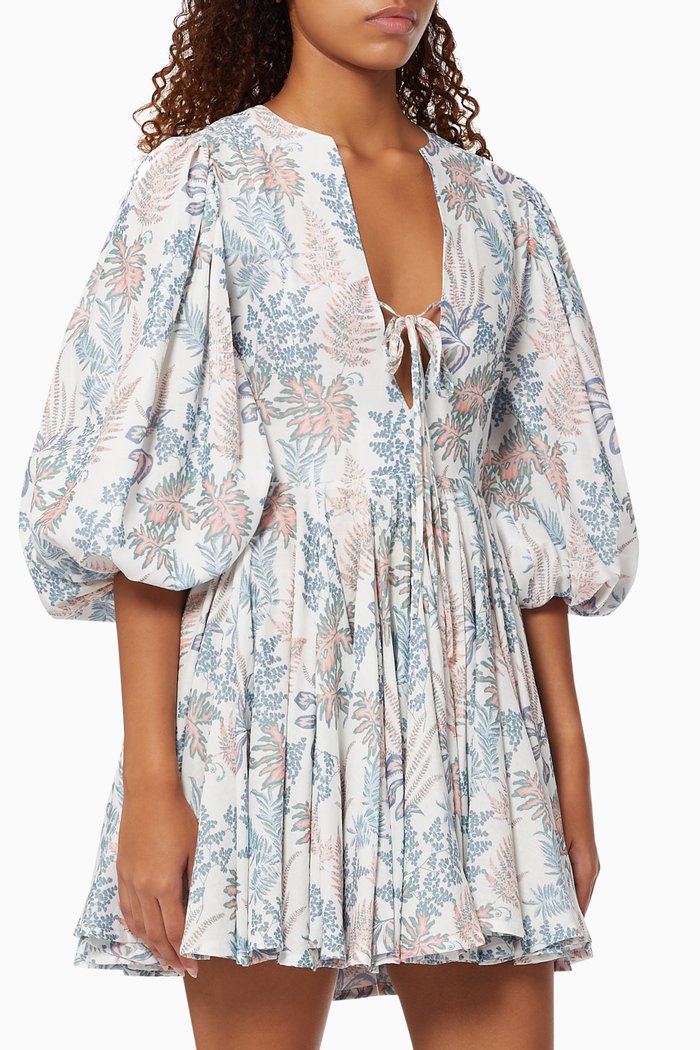 

La Cebra Dress in Linen Blend, White