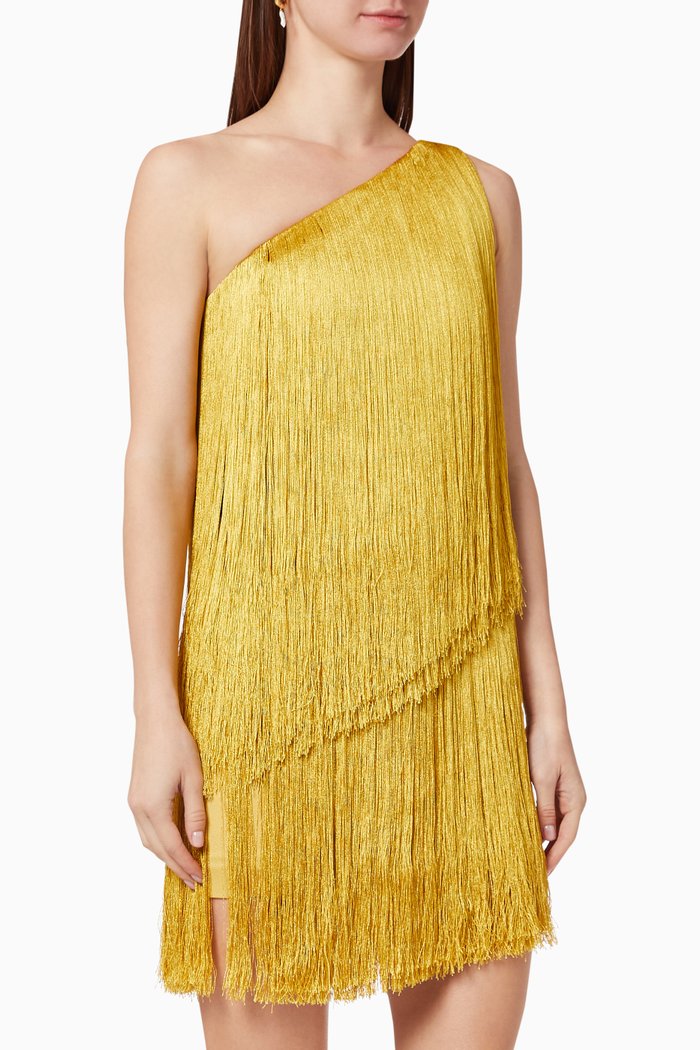 

Cascada Mini Dress in Viscose Blend, Yellow