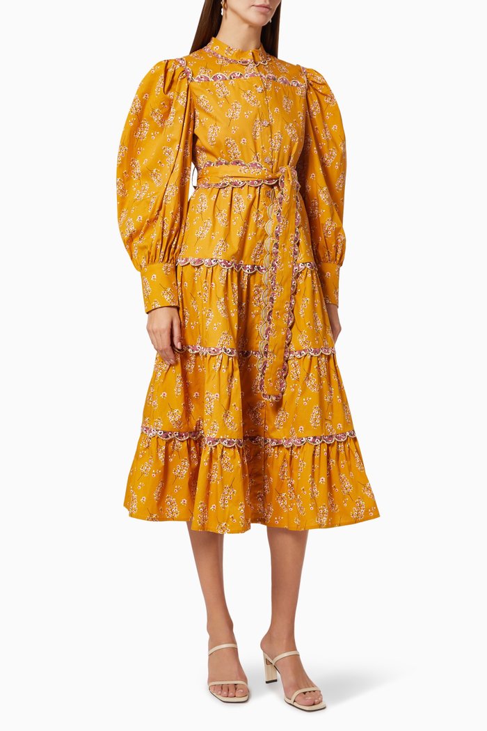 

Willow Dress in Cotton Blend, Yellow